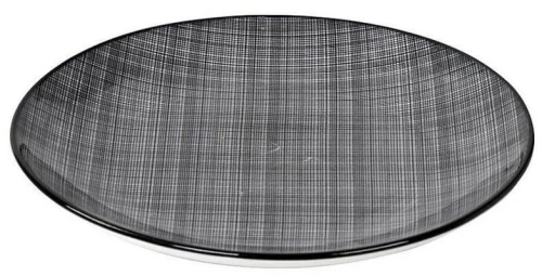 Πιάτο Linea Gray Φρούτου Σετ 6 τμχ Ata104K6 Φ23Cm. Κεραμικό Black Espiel Κεραμικό