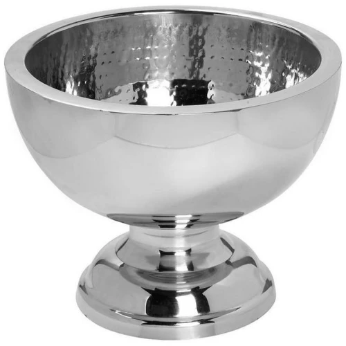 Σαμπανιέρα Ποντσιέρα Με Πόδι Get106 30Χ23cm Silver Espiel Ανοξείδωτο Ατσάλι