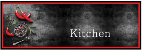 Χαλάκι Κουζίνας Cook & Wash 125 Spicy Kitchen 50X150cm Black-Red Sdim 50Χ150 Polyamide