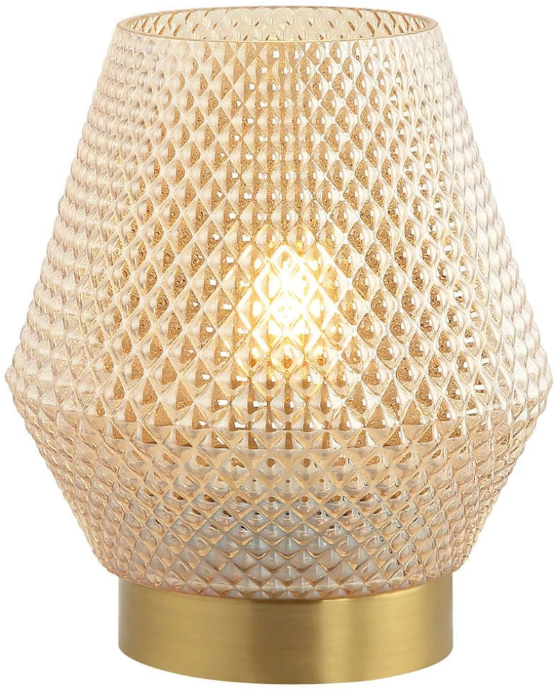 Φωτιστικό Επιτραπέζιο 20251 1xE27 Max 25W Transparent - Brushed Brass Μέταλλο,Γυαλί