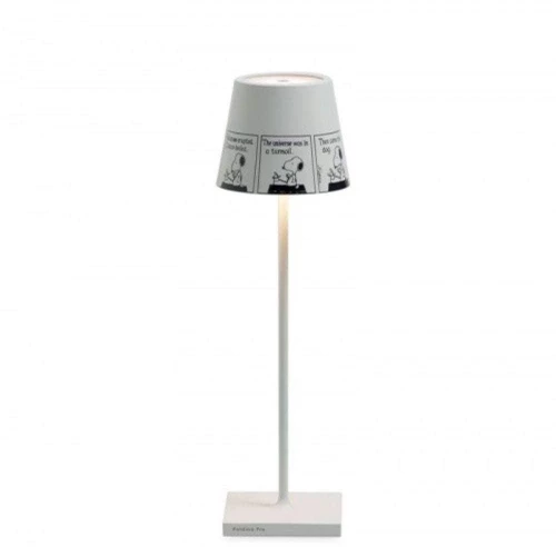 Φωτιστικό Επιτραπέζιο Επαναφορτιζόμενο Led Poldina x Peanuts Strip LD0340BP4 11,1x38cm 2,2W White-Bl Αλουμίνιο