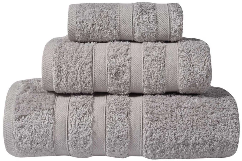 Πετσέτα Prestige 1164 Light Grey Das Home Προσώπου 50x90cm 100% Βαμβάκι