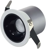 Σποτ Χωνευτό S070 Φ7x8,3cm Led 750Lm 10W 3000K White-Black Στρόγγυλο