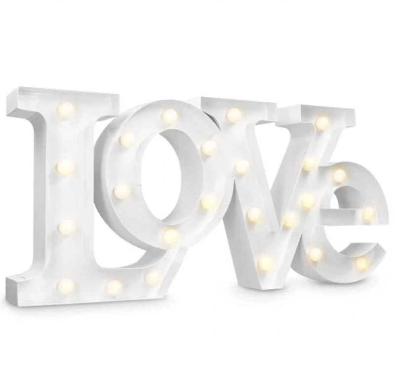 Φωτιστικό Επιτραπέζιο Με Μπαταρία Love 41038 46x21x5cm Led White Navaris