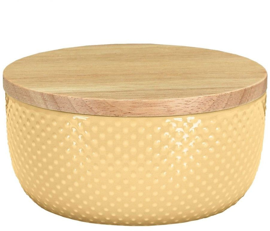 Βάζο Για Βαμβάκι Dotty 13,3x8,5cm Yellow Kleine Wolke Πηλός