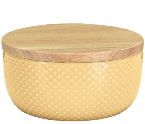 Βάζο Για Βαμβάκι Dotty 13,3x8,5cm Yellow Kleine Wolke Πηλός