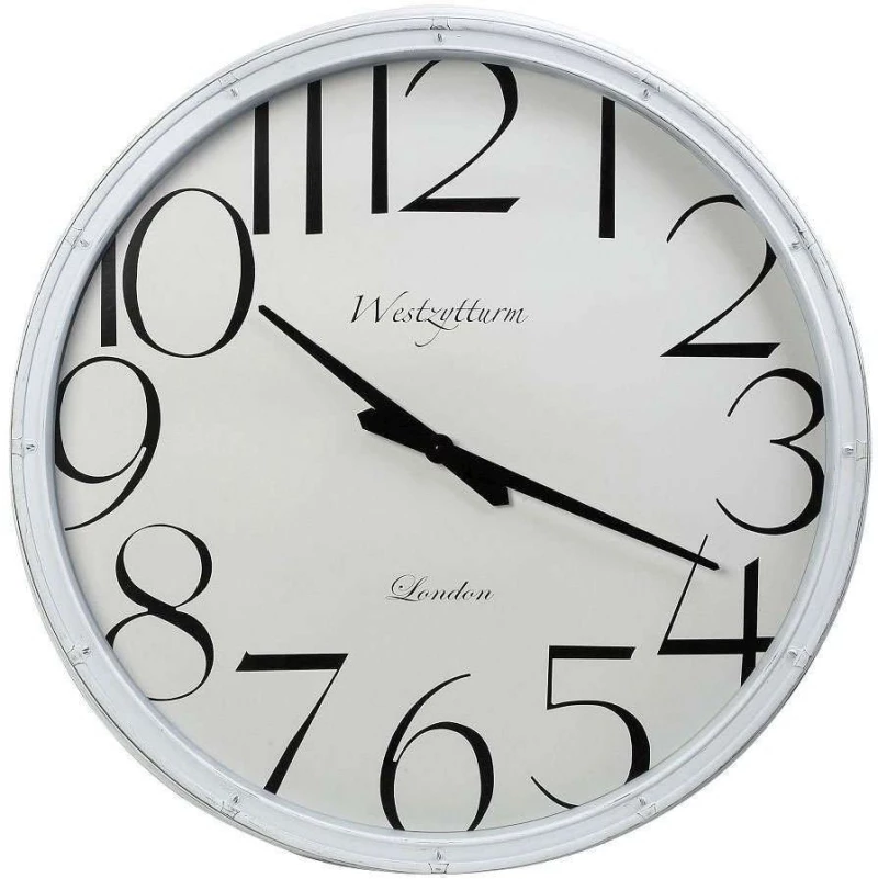 Ρολόι Τοίχου ROL630 76x76x5,7cm White Espiel Πολυρεσίνη