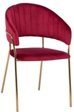 Πολυθρόνα Theodore HM8520.06 Bordo 55Χ50Χ82Υ εκ. Σετ 2τμχ Βελούδο, Μέταλλο