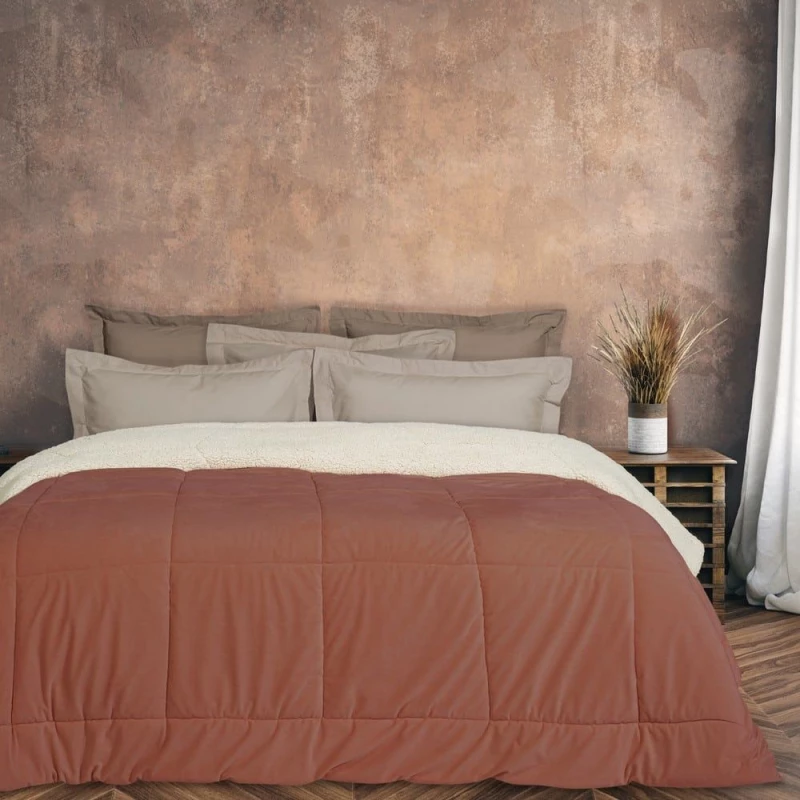 Κουβερτοπάπλωμα 1173 Sherpa Tile Das Home Υπέρδιπλο 220x240cm Πολυέστερ