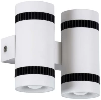 Φωτιστικό Τοίχου - Απλίκα Cannonal 60578 12x6,5x11cm Up&Down Led 2300lm 20W 2700K White-Black GloboStar