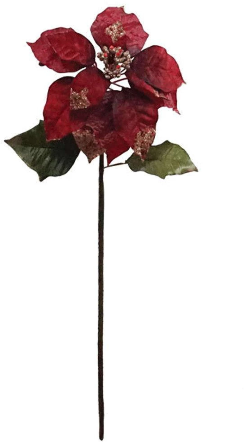 Λουλούδι - Κλαδί Αλεξανδρινό 99-00-17907 75cm Red Marhome