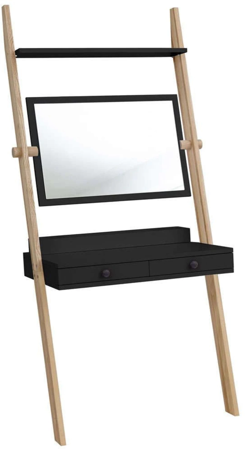 Τουαλέτα Με Καθρέπτη Leno LENOTBLACK 79x49x183cm Black