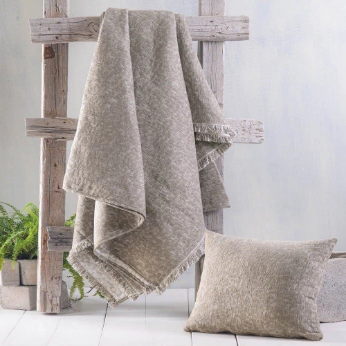 Ριχτάρι Kober Brown Ρυθμός Τετραθέσιο 180x330cm Chenille,Βαμβάκι,Polyester