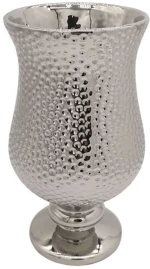 Βάζο Σφυρήλατο 15-00-23729 16x28,2cm Silver Marhome Κεραμικό