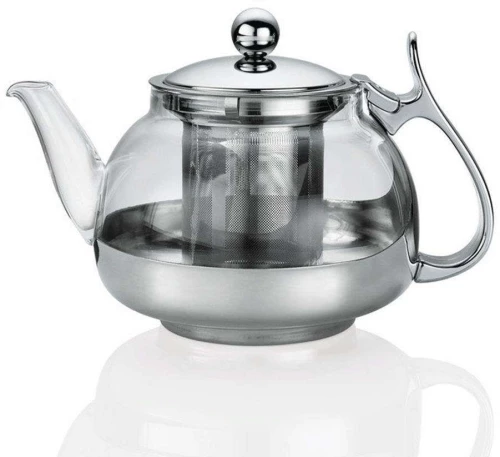 Τσαγιέρα Με Φίλτρο 1045802800 700ml Silver-Clear Kuchenprofi Γυαλί
