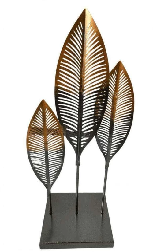 Διακοσμητικό Επιτραπέζιο HC22201237 37cm Black-Gold Oriana Ferelli® Μέταλλο