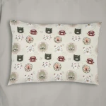 Μαξιλαροθήκη Παιδική Big Cats 27 Light Olive DimCol 35X45 100% Βαμβακερή Φανέλα