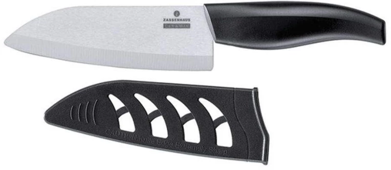 Μαχαίρι Santoku Ceraplus 73070255 14cm Silver-Black Zassenhaus Κεραμικό