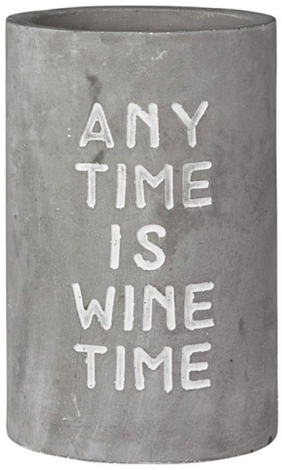 Σαμπανιέρα Any Time Is Wine Time LBTRD0012694 Φ13,5x21cm White-Grey Raeder Τσιμέντο