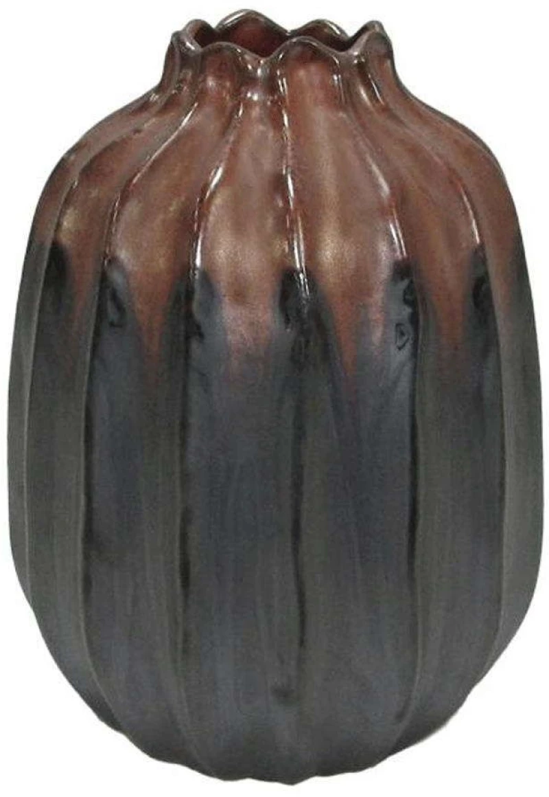 Βάζο Κεραμικό 003-223-082 18x18x37,5cm Grey-Brown Κεραμικό