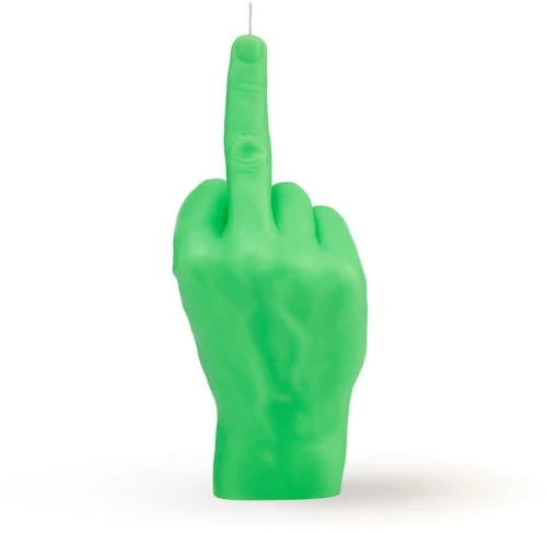 Κερί Χειρονομίας F@ck You 380gr 20x9x8cm Fluo Green Candle Hand Παραφίνη