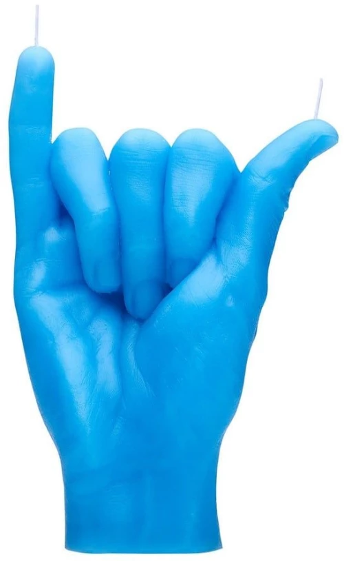 Κερί Χειρονομίας Shaka 350gr 16x11x6cm Blue Candle Hand Παραφίνη