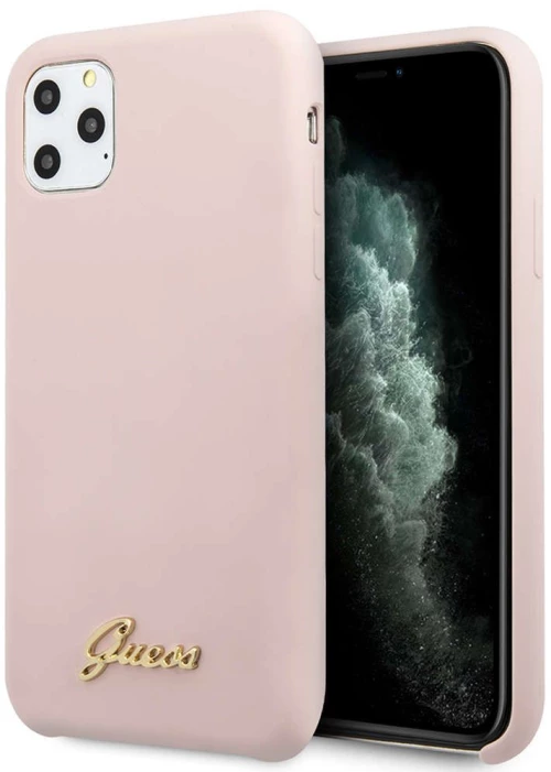 Θήκη Προστασίας Σκληρή Apple iPhone 11 Pro “Vintage Script Gold Logo” GUHCN58LSLMGLP Pink Guess