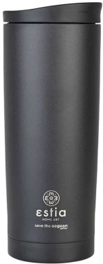 Ποτήρι - Θερμός Save The Aegean 01-20316 7,5x7,5x20cm 450ml Black Estia