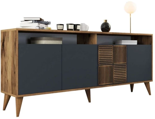 Μπουφές HM9431.01 180x35x78.6cm Walnut-Anthracite