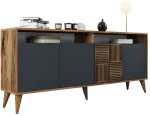 Μπουφές HM9431.01 180x35x78.6cm Walnut-Anthracite