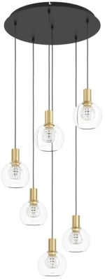 Φωτιστικό Οροφής Terque 390279 54x150cm Led Clear-Gold Eglo