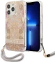 Θήκη Προστασίας iPhone 13 Pro Max "Flower Collection" GUHCP13XHFLSD Με Κορδονάκι Gold Guess
