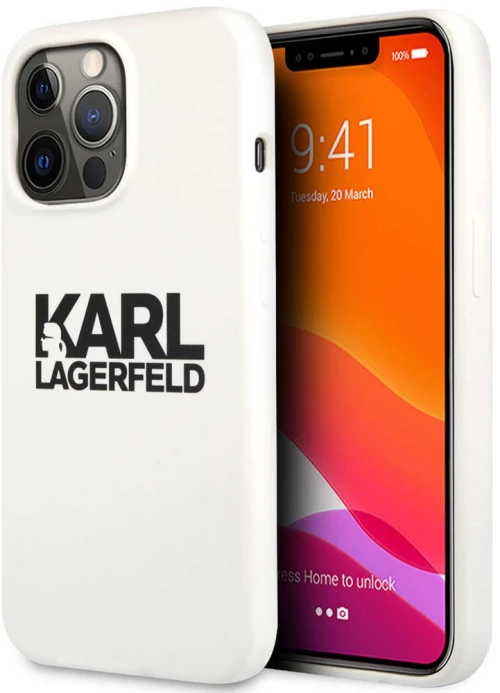 Θήκη Προστασίας Σκληρή Stack Logo KLHCP13LSLKLWH iPhone 13 Pro White Karl Lagerfeld
