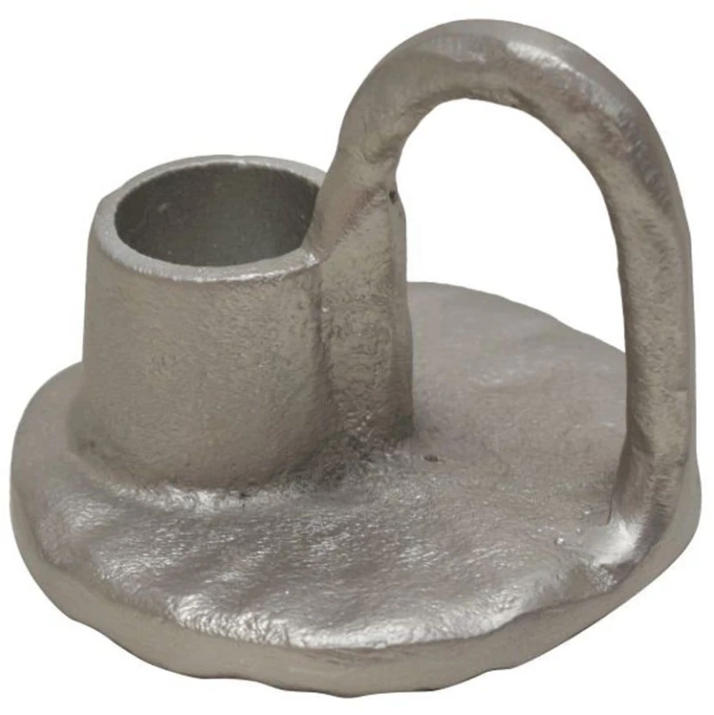 Κηροπήγιο Με Λαβή Jelicoe 422025 8x6cm Silver Eglo Αλουμίνιο