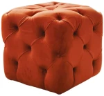 Σκαμπό Kup Chester Babyface 383EVN1128 48x48x48cm Cinnamon