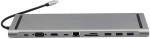 11 σε 1 USB-C Docking Station με Θύρες VGA - HDMI - USB -  Micro SD - SD - Ethernet Γκρι
