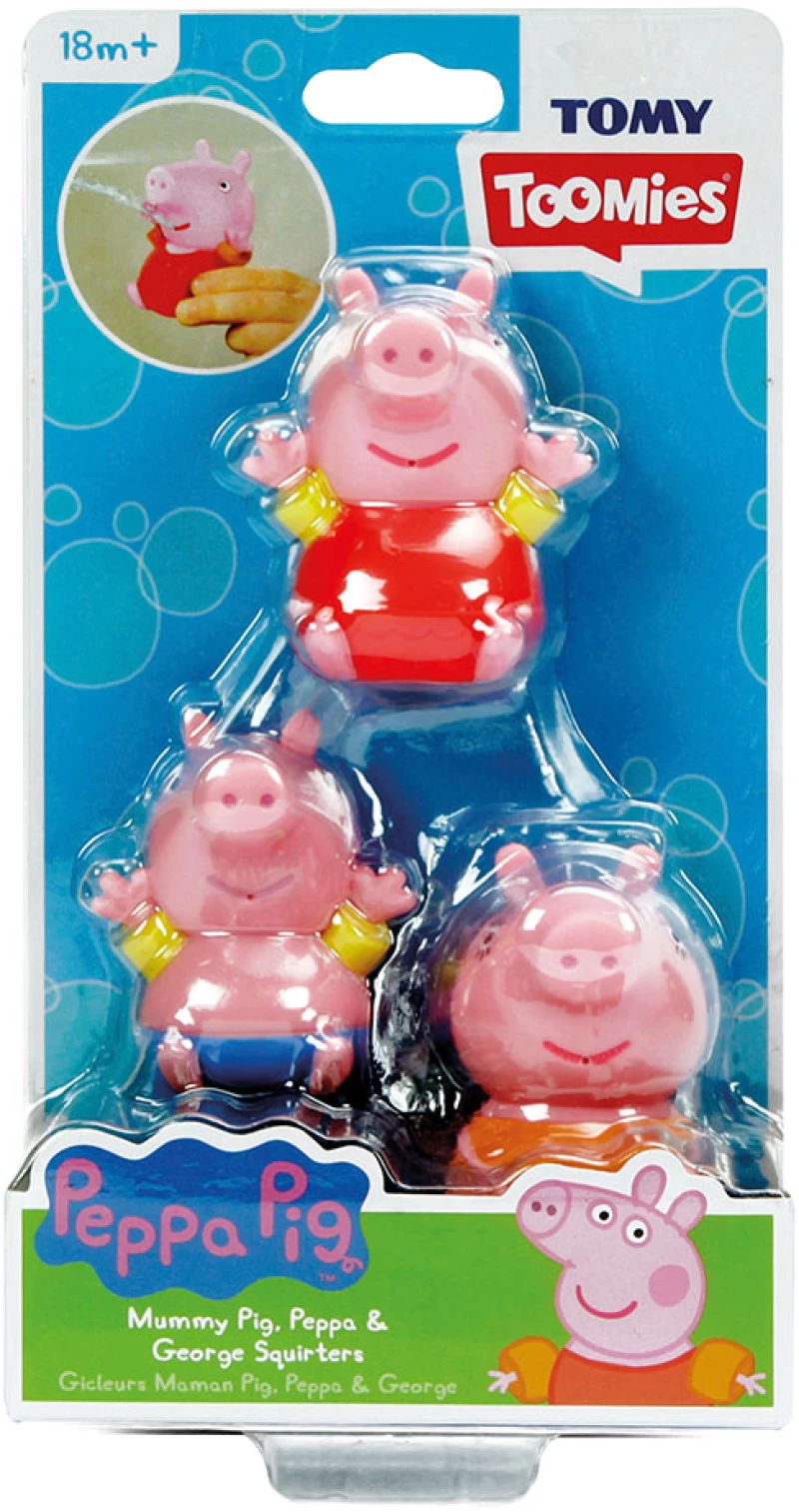 TOMY TOOMIES ΒΡΕΦΙΚΟ ΠΑΙΧΝΙΔΙ ΟΙΚΟΓΕΝΕΙΑ PEPPA PIG SQUIRTERS AS - 2 ΣΧΕΔΙΑ (#1000-73105)