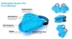 Waveo Swim Fins FLV1 Βατραχοπέδιλα Ρυθμιζόμενα - Blue  #006.31062/BLU
