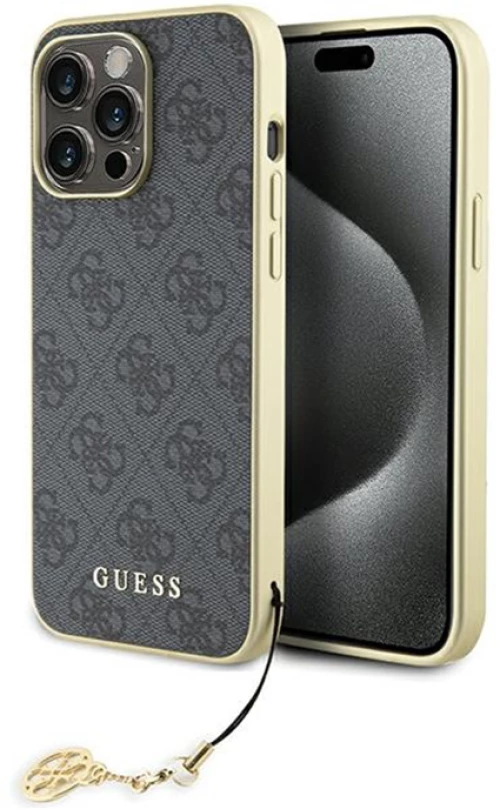 Guess 4G Charms Collection - Case for iPhone 15 Pro Max (grey)