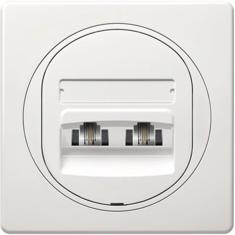 Eon double telephone socket 2xrj12 6/4 cat 3, white