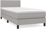 ΚΡΕΒΑΤΙ BOXSPRING ΜΕ ΣΤΡΩΜΑ ΑΝΟΙΧΤΟ ΓΚΡΙ 90X200 ΕΚ. ΥΦΑΣΜΑΤΙΝΟ 3139945