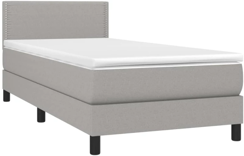 ΚΡΕΒΑΤΙ BOXSPRING ΜΕ ΣΤΡΩΜΑ ΑΝΟΙΧΤΟ ΓΚΡΙ 90X200 ΕΚ. ΥΦΑΣΜΑΤΙΝΟ 3139945