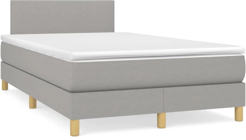 ΚΡΕΒΑΤΙ BOXSPRING ΜΕ ΣΤΡΩΜΑ ΑΝΟΙΧΤΟ ΓΚΡΙ 120X200 ΕΚ. ΥΦΑΣΜΑΤΙΝΟ 3140441