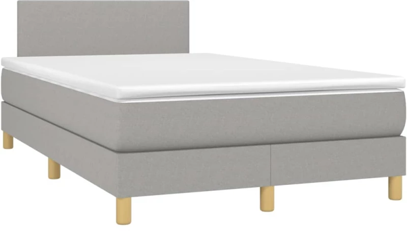 ΚΡΕΒΑΤΙ BOXSPRING ΜΕ ΣΤΡΩΜΑ ΑΝΟΙΧΤΟ ΓΚΡΙ 120X200 ΕΚ. ΥΦΑΣΜΑΤΙΝΟ 3140441
