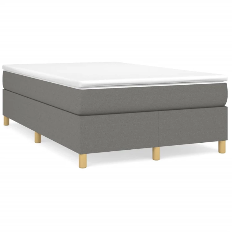 ΚΡΕΒΑΤΙ BOXSPRING ΜΕ ΣΤΡΩΜΑ ΣΚΟΥΡΟ ΓΚΡΙ 120X200 ΕΚ. ΥΦΑΣΜΑΤΙΝΟ 3144507