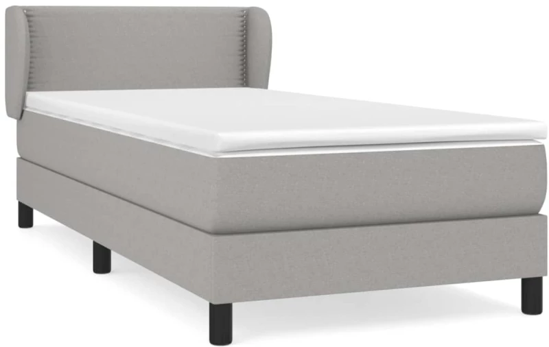 ΚΡΕΒΑΤΙ BOXSPRING ΜΕ ΣΤΡΩΜΑ ΑΝΟΙΧΤΟ ΓΚΡΙ 100X200 ΕΚ. ΥΦΑΣΜΑΤΙΝΟ 3126141