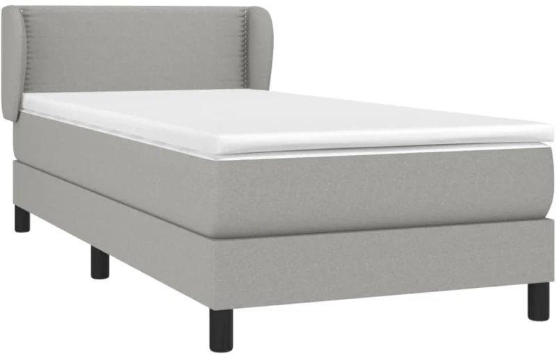 ΚΡΕΒΑΤΙ BOXSPRING ΜΕ ΣΤΡΩΜΑ ΑΝΟΙΧΤΟ ΓΚΡΙ 100X200 ΕΚ. ΥΦΑΣΜΑΤΙΝΟ 3126141