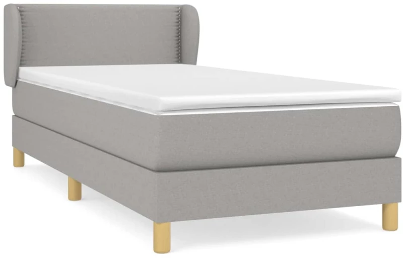 ΚΡΕΒΑΤΙ BOXSPRING ΜΕ ΣΤΡΩΜΑ ΑΝΟΙΧΤΟ ΓΚΡΙ 100X200 ΕΚ. ΥΦΑΣΜΑΤΙΝΟ 3126701