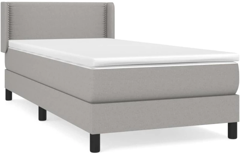 ΚΡΕΒΑΤΙ BOXSPRING ΜΕ ΣΤΡΩΜΑ ΑΝΟΙΧΤΟ ΓΚΡΙ 100X200 ΕΚ. ΥΦΑΣΜΑΤΙΝΟ 3129609