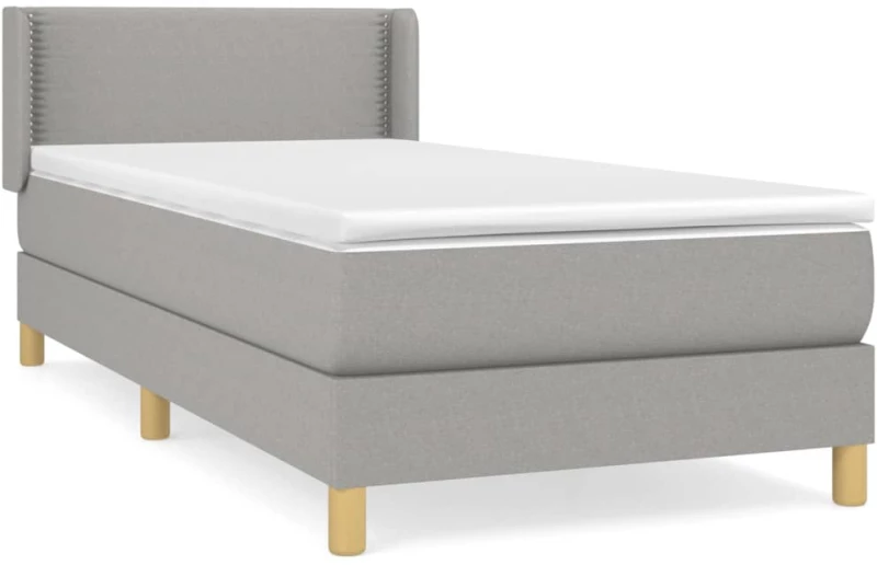 ΚΡΕΒΑΤΙ BOXSPRING ΜΕ ΣΤΡΩΜΑ ΑΝΟΙΧΤΟ ΓΚΡΙ 100X200 ΕΚ. ΥΦΑΣΜΑΤΙΝΟ 3130169